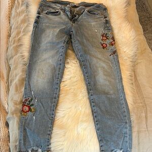 Embroidered Zara Jeans